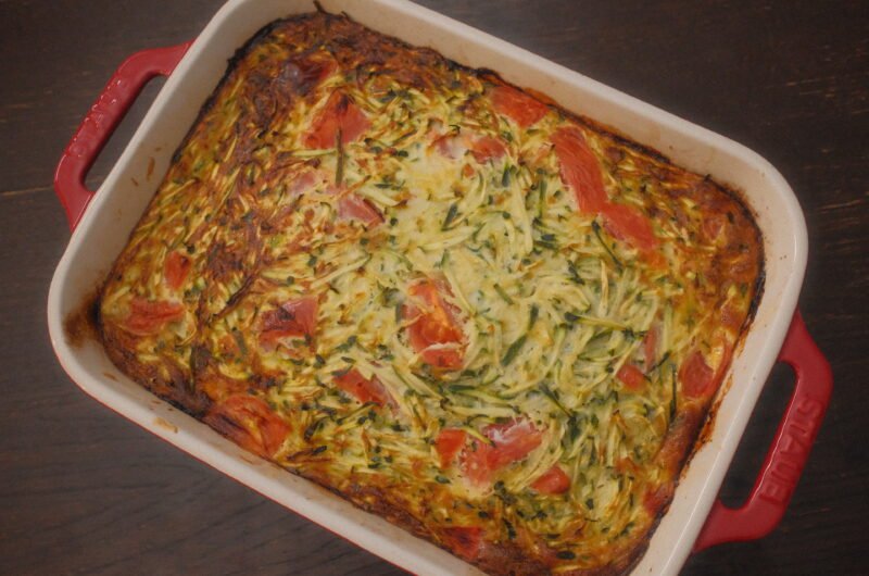 Low cal Zucchini Frittata with ham