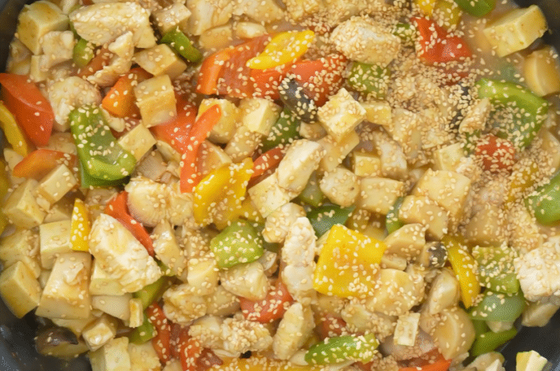 Sweet & Sour Chicken, Mushroom & Tofu Stir-Fry