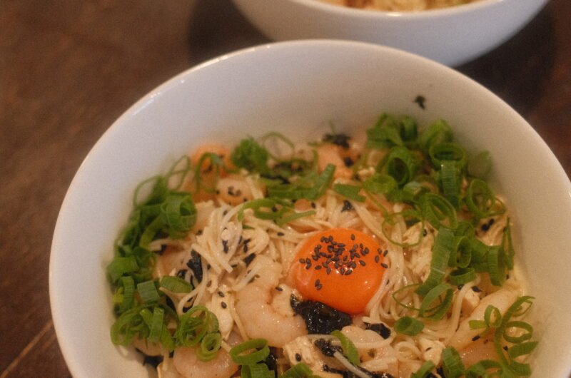 High protein Korean soy sauce noodles  (간장국수, Gan-jang gook-su)