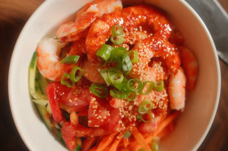 Low calorie Korean Jjol-Myeon(쫄면, chewy spicy cold noodles)